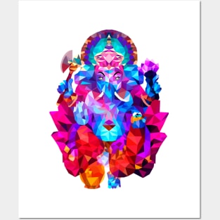 Low Poly Ganesh Posters and Art